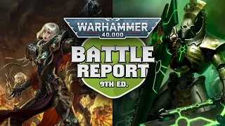 Adepta Sororitas vs Necrons Warhammer 40k 9th Edition Battle Report Ep 139