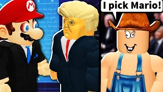 Roblox players pretending to run for president