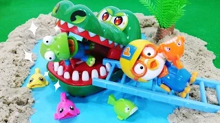 죽음의 사다리 두근두근 악어 룰렛 게임 뽀로로 장난감 놀이 Jungle Crocodile Roulette Game toy pororo