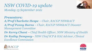 NSW COVID-19 update webinar - 13 September