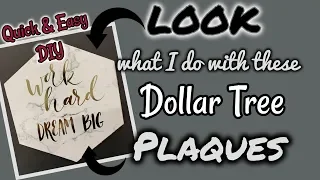 LOOK what I do with these Dollar Tree PLAQUES | QUICK & EASY DIY