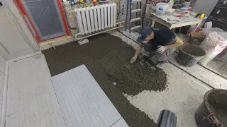 How to make a lightweight cement screed in an old house. REDUCING KHRUSHCHOVKA FROM A to Z # 12