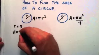 How to Find the Area of a Circle, Given a Radius or a Diameter