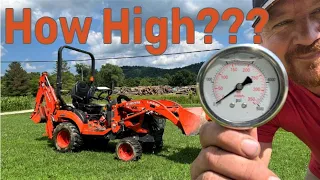 More Backhoe Strength for $14 - What You Need to Know to Raise Hydraulic Pressure - Kubota BX23S