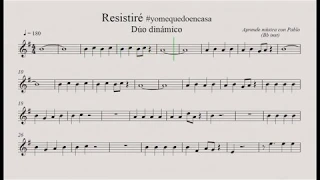 RESISTIRÉ: Bb inst (clarinete,trompeta,saxo sop/tenor) (partitura con playback)