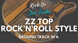 ZZ Top Rock'n'Roll Style Guitar Jam Backing Track in A | Blues Rock in A Minor