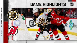 Bruins @ Devils 11/13/21 | NHL Highlights