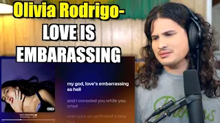 Vocal Coach Reacts to Olivia Rodrigo - love is embarrassing (GUTS Reaction)