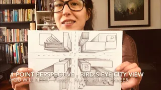 Aili's 1-Point Perspective Bird's Eye View City Draw-Along