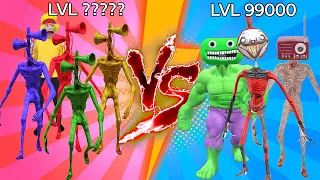 All Siren Head VS Siren Head level up boss | Garten of banban, chainsaw man, rainbow friends Battle