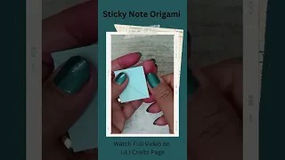 Sticky Note Origami🤩😍#diy #origami #papercraft #easyorigami #stickynotes #bookmark #paperbookmark