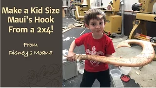 Make a Kid Size Maui's Hook From a 2x4 - Disney's Moana