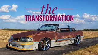 1987 Mustang GT Convertible Transformation - Slammed & Big Wheels!