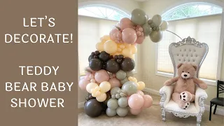 Setup With Me - Teddy Bear Baby Shower Decorations | Time-Lapse Video
