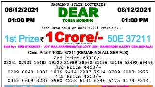 🔴 Lottery Sambad Live 01:00pm 08/11/2021 Morning Nagaland State Dear Lottery Result Pdf Download