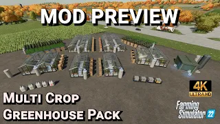 MultiCrop Greenhouse Pack | Mod Preview | Farming Simulator 22