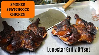 SMOKED CHICKEN ON THE LONESTAR GRILLZ OFFSET SMOKER