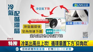 夏日省電好撇步! "冷氣朝上出風+循環扇" 加快冷房速度成關鍵 省電又降溫夏日荷包不再痛苦｜記者 羅珮瑜 王承偉｜【LIVE大現場】20230624｜三立新聞台