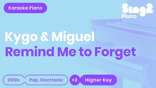 Remind Me To Forget (Higher Key - Piano Karaoke) Kygo & Miguel