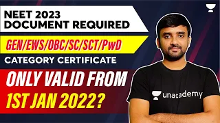 NEET 2023 Document Required | Category Certificate  | Gen, EWS, OBC, SC, ST, PwD