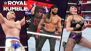 WWE Royal Rumble 2023 Full Show Highlights - WWE 2K22 Simulation