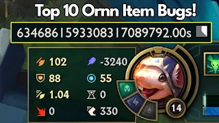 The Top Ten Ornn Item Bugs - and why they likely will be much Rarer in the Future!