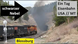 The black fog of Blossburg - Mullan Pass - Montana Rail Link - A day railfanning the US