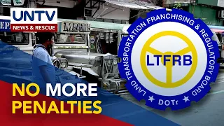 LTFRB to waive penalties for late PUV registration, extend franchise validity