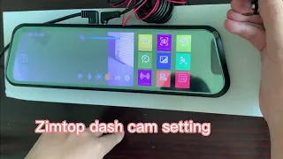 Zimtop H19 wifi Dash Cam 1080P Mirror new 10" RearView Night Vision car Dvr Camera factory dashcam