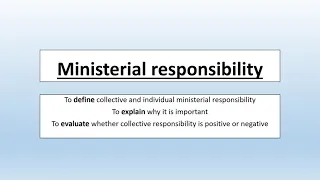 Year 12 Politics: Ministerial responsibility