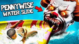 WATER SLIDE Into PENNYWISE In GTA 5