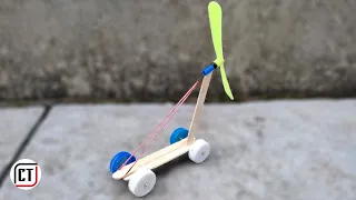 DIY Rubber band Air Powered Car