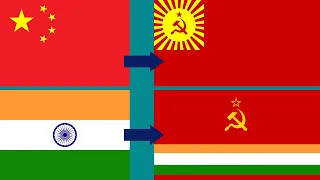 Флаги стран АЗИИ в стиле флага СССР! КАК БЫ ВЫГЛЯДЕЛИ ФЛАГИ