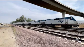 Amtrak Southwest Chief! Chicago to Los Angeles! At Ono, Muscoy! Video At Your Own Risk!