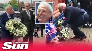 Walter Smith: Rangers legend in Celtic tribute as ex-Hoops captain Tom Boyd and directors lay wreath