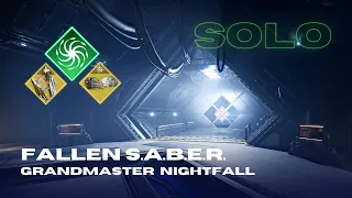 Solo Grandmaster Nightfall "Fallen SABER" - Strand Warlock - Season of the Deep - Destiny 2