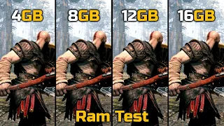 God Of War | 4GB vs 8GB vs 12GB vs 16GB Ram | How Much Ram Do You Need To Play Smooth?