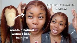 HOW TO: Create a SUPER NATURAL WIDOW PEAK HAIRLINE FT MEGALOOK HAIR