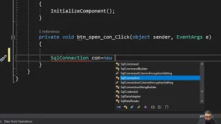 الاتصال بقاعدة بيانات SQL server  بإستخدام لغة البرمجة سي شارب