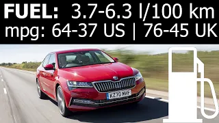 Skoda Superb 2.0 TDI DSG fuel consumption economy city highway autobahn motorway mpg l/100 km 2023