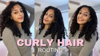 CURLY HAIR ROUTINE | DEFINED LONG LASTING CURLS, WASH ROUTINE + STYLE