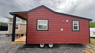 Part 1: FOR SALE 10x24 ALL WOOD Amish Built LP Siding Incredible Tiny Cottage w/Beach Lot $99,900!