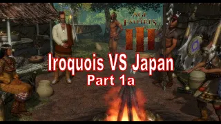 Age of Empires 3 Part 1a | Iroquois vs Japan Skirmish Battle | PC Gameplay | No Commentary