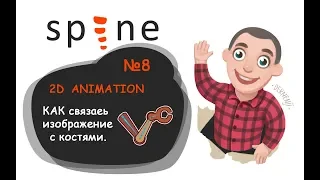 Spine Animation 2D - Урок №8 КАК связать изображение с костями?