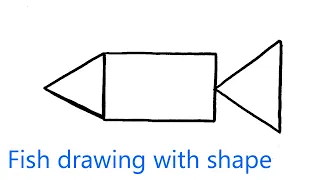 How to draw a fish with shapes| Shape drawing lesson for kids