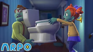 Arpo the Robot | Night Time Terrors - ZOMBIE! | Funny Cartoons for Kids | Arpo and Daniel