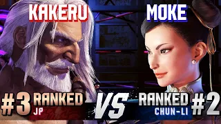 SF6 ▰ KAKERU (#3 Ranked JP) vs MOKE (#2 Ranked Chun-Li) ▰ High Level Gameplay