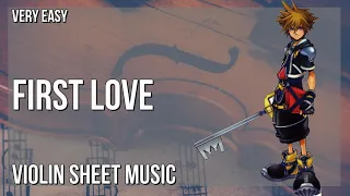 Violin Sheet Music: How to play First Love by Utada Hikaru
