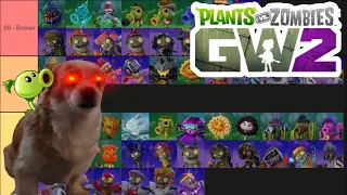 My PvZ GW2 Tier list