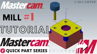 Mastercam 2019 Full TUTORIAL Mill Operations  Free Learning Full Video Link in Description